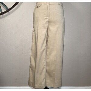 Ann Taylor LOFT Pants Petite 6P NWT Khaki Linen Blend Business Office